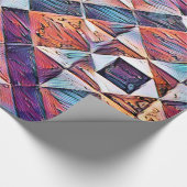 古いイングランドのタイル張り床 ラッピングペーパー (角)