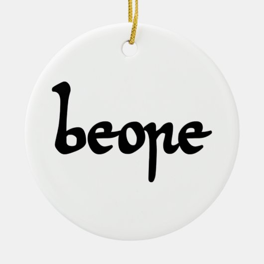 古いイングリッシュビール セラミックオーナメント (正面)