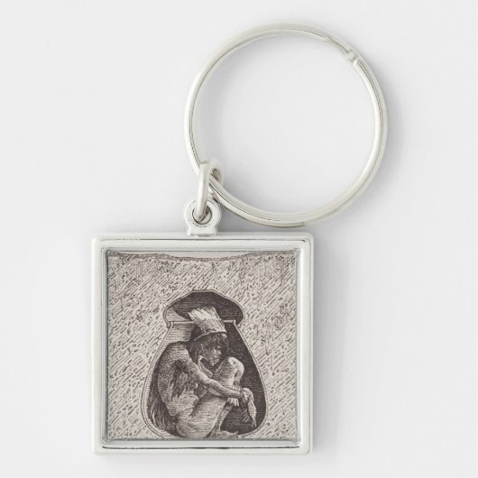 古いインドの墓地 キーホルダー (正面)