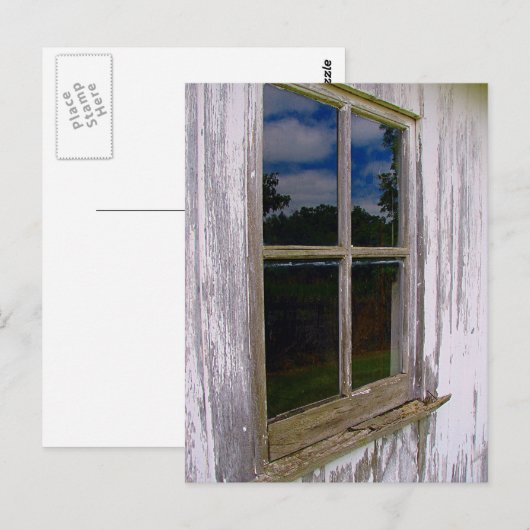 古いウィンドウ ポストカード (正面/裏面)