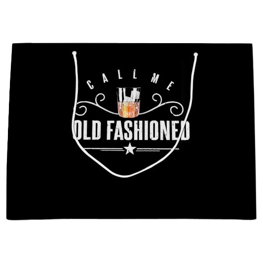 古いウイスキーとファッションドバーボンおもしろいと呼んでくれ ラージペーパーバッグ (正面)