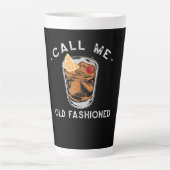 古いウイスキーの飲ファッションドみ物を呼ぶ カフェラテマグ (正面)