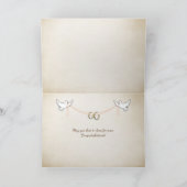 古いウェディングアルバムとデイジー カード (内部)