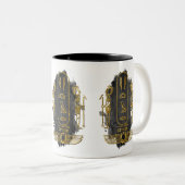 古いエジプトの象形文字で名前を書きなさい ツートーンマグカップ (正面右)