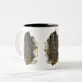 古いエジプトの象形文字で名前を書きなさい ツートーンマグカップ (正面左)