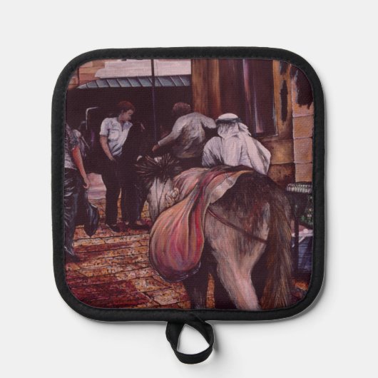 古いエルサレムは,世代が交わる場所である 鍋敷き (正面)