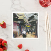 古いエルサレムを歩いて家に帰る スタンダードカクテルナプキン (インサイチュ)