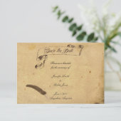 古いエレガンスファッションド保存日付 セーブザデート (スタンド正面)