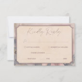 古いエレガントダイヤファッションドモンド結婚式RSVPカード 出欠カード (正面)