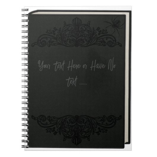 古いエレガント本の不気味なスパイダーゴシックビクトリアン ノートブック (正面)