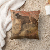 古いオオヤマネコ クッション (ブランケット)