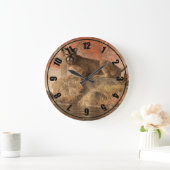 古いオオヤマネコ ラージ壁時計 (ホーム)