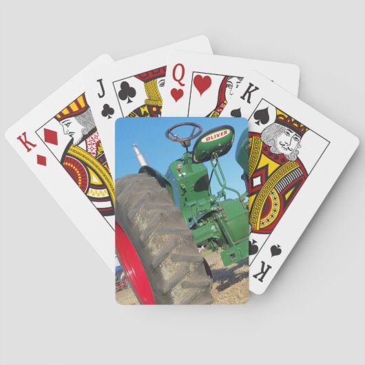 古いオリバーのトラクターの農家のギフトの農場のplayingcards トランプ (裏面)