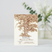 古いオークの木が日付はがきを保存する 案内ポストカード (スタンド正面)