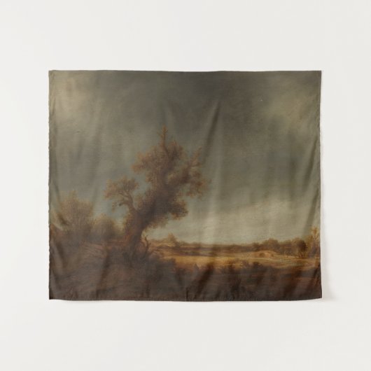 古いオークの風景、エイドリアン・ヴァン・オスタード、缶 タペストリー (正面(横))