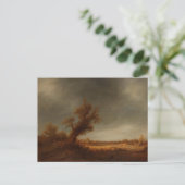 古いオークの風景、エイドリアン・ヴァン・オスタード、缶 ポストカード (スタンド正面)