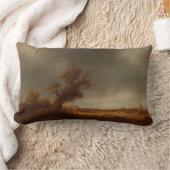 古いオークの風景、エイドリアン・ヴァン・オスタード、缶 ランバークッション (ブランケット)