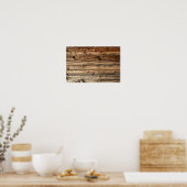 古いオーク材のテクスチャ背景ポスター ポスター (キッチン)