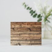 古いオーク材の木目の質感はがき ポストカード (スタンド正面)