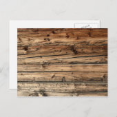 古いオーク材の木目の質感はがき ポストカード (正面/裏面)