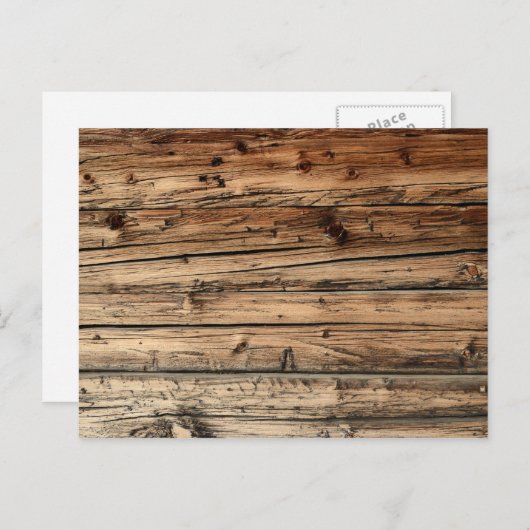 古いオーク材の木目の質感はがき ポストカード (正面/裏面)