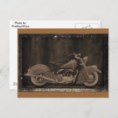 古いオートバイフォトカード ポストカード (正面/裏面)