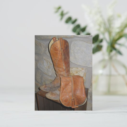 古いカウボーイ・ブーツは最高のカウボーイ・ブーツだ! ポストカード (スタンド正面)