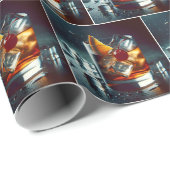 古いカクテルファッションド ラッピングペーパー (ロールコーナー)