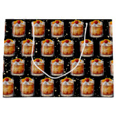 古いカクテルファッションド ラージペーパーバッグ (正面)