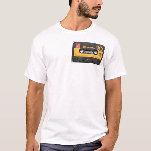 古いカセットテープ Tシャツ (正面)