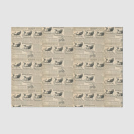 古いカタロファッションドグのクリスマススリープ 薄葉紙