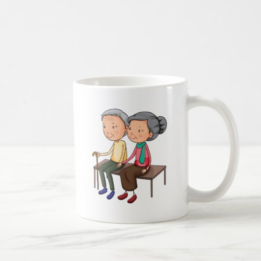 古いカップル コーヒーマグカップ (右)