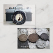 古いカメラが写真を撮る 名刺 (正面/裏面)