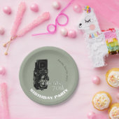 古いカメラの第70誕生会の紙皿1 ペーパープレート (パーティー)