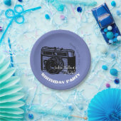 古いカメラの第70誕生会の紙皿 ペーパープレート (パーティー)