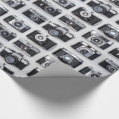 古いカメラコレクターフォトグラファーのギフトラップ ラッピングペーパー (角)