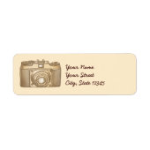 古いカメラ住所 シール (正面)