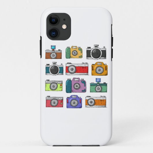 古いカメラ手描き Case-Mate iPhoneケース (裏面)