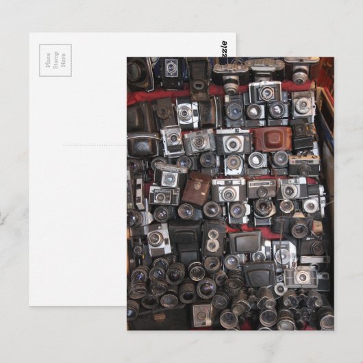 古いカメラ ポストカード (正面/裏面)