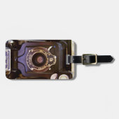 古いカメラ ラゲッジタグ (正面横)