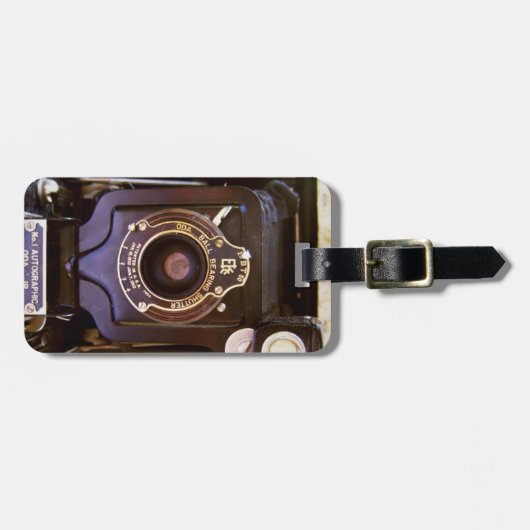 古いカメラ ラゲッジタグ (正面横)