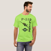 古いカラスP-51D Tシャツ (正面フル)