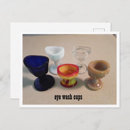 古いカラフルガラス洗眼機はがき ポストカード (正面/裏面)