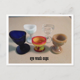 古いカラフルガラス洗眼機はがき ポストカード