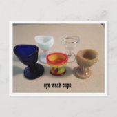 古いカラフルガラス洗眼機はがき ポストカード (正面)