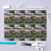 古いカラフル錆びたトラックパターン 薄葉紙 (クラフト)