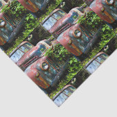 古いカラフル錆びたトラックパターン 薄葉紙 (詳細)