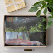 古いカラフル錆びたトラック 薄葉紙 (ギフト)