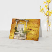 古いカルタヘナのグリーティングカード カード (黄色い花)