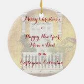 古いカルタヘナクリスマスオーナメント セラミックオーナメント (裏面)